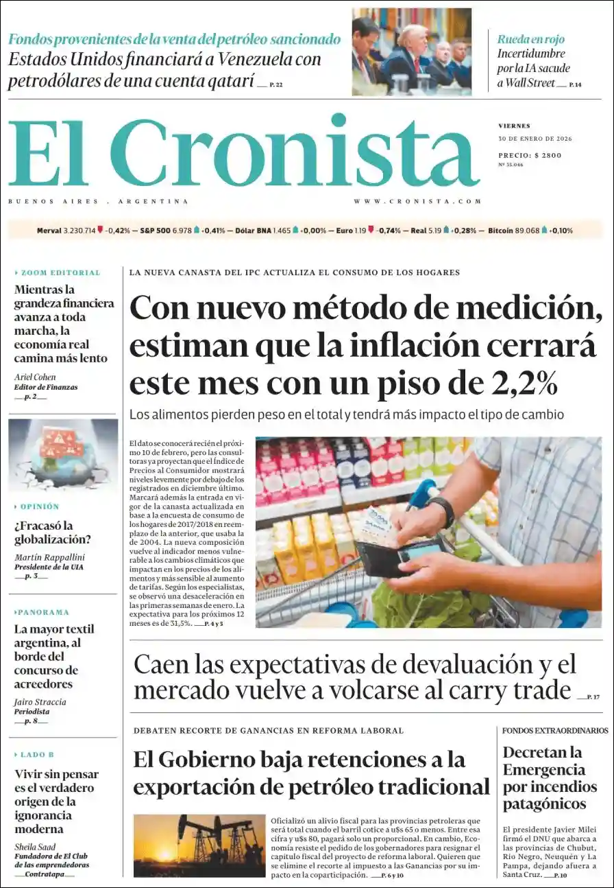 Evolucion Streaming | AGENCIA DE GUARDIA - Tapa del diario Cronista