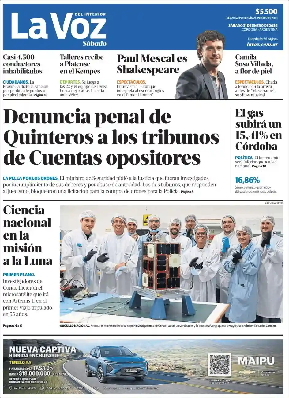 Evolucion Streaming | AGENCIA DE GUARDIA - Tapa del diario La Voz